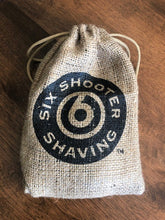 .38 Revolver Badger Shave Brush | Unique Shaving Gifts Military, Police, Groomsmen | Burlap Bag View