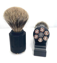 .38 Revolver Badger Shave Brush | Unique Shaving Gifts Military, Police, Groomsmen | Six Shooter