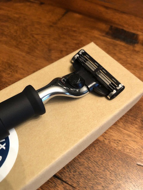Men's Razor - Tactical : M-Series | Close Up Blade View | Six Shooter Shaving