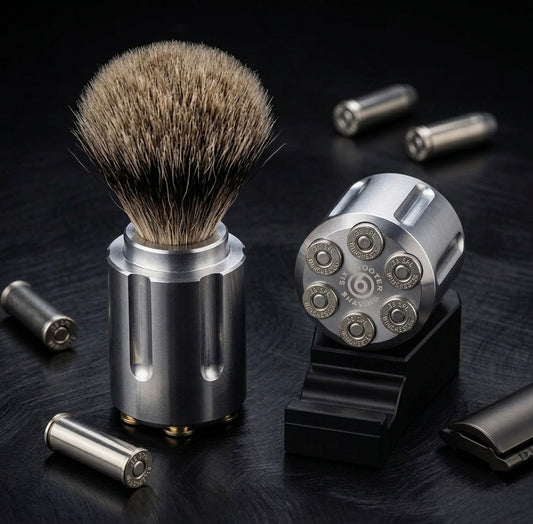 .38 Special Revolver Badger Shave Brush - Outlaw