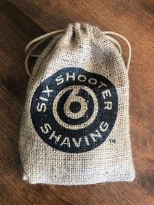 Men's Shaving Cream - Peppermint 4oz. | Burlap Bag | Six Shooter Shaving