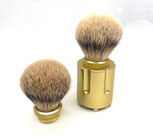 .44 Revolver Badger Shave Brush - Gangster | Unique Shaving Gifts Military, Police, Groomsmen | S3