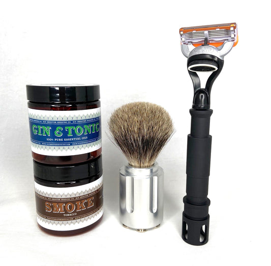 Outlaw Shave Kit Gift Set | Shave Kit Contents View | Six Shooter Shaving