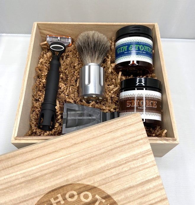 Outlaw Shave Kit Gift Set | Shave Kit Open Box View | Six Shooter Shaving