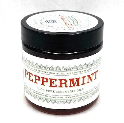 Men's Shaving Cream - Peppermint 4oz. | Horizontal View | Six Shooter Shaving